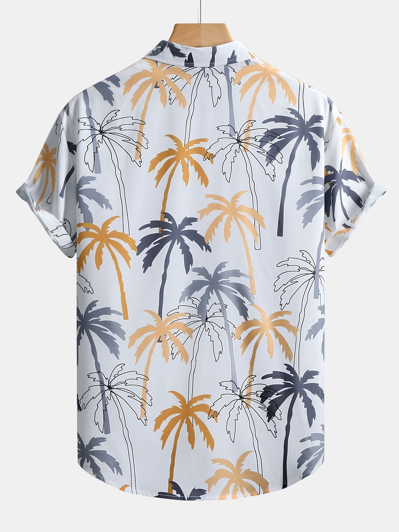 Palm Tree Print Button Up Shirt & Swim Shorts