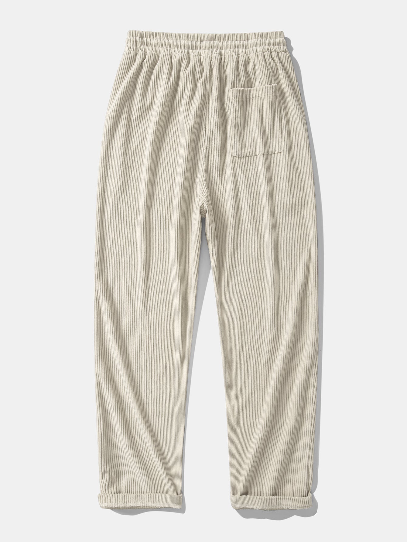 Relax Fit Contrast Corduroy Polo Collar Sweatshirt & Straight Leg Corduroy Pants