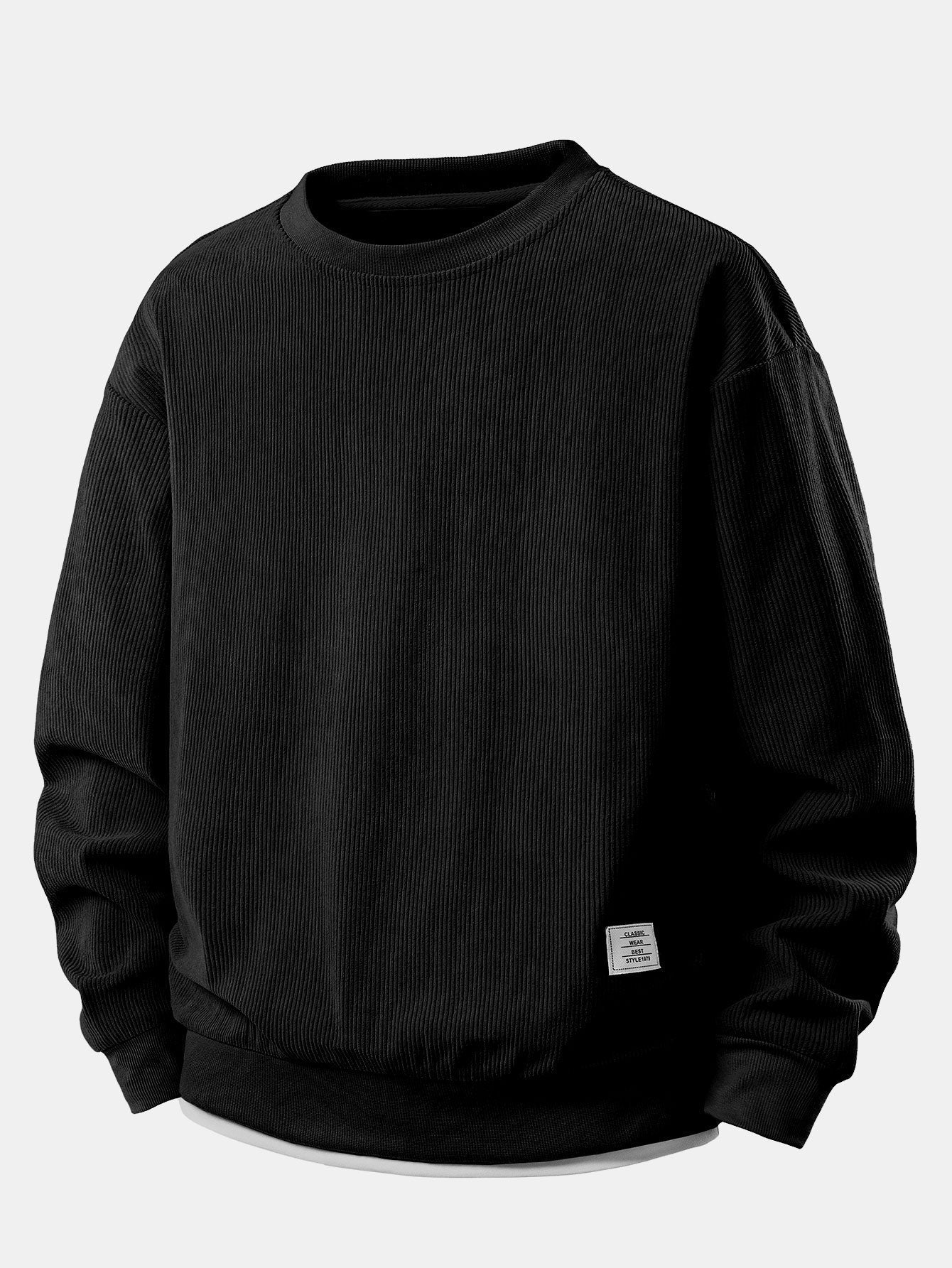 2 In 1 Crew Neck Stretch Corduroy Sweatshirt & Straight Leg Corduroy Pants
