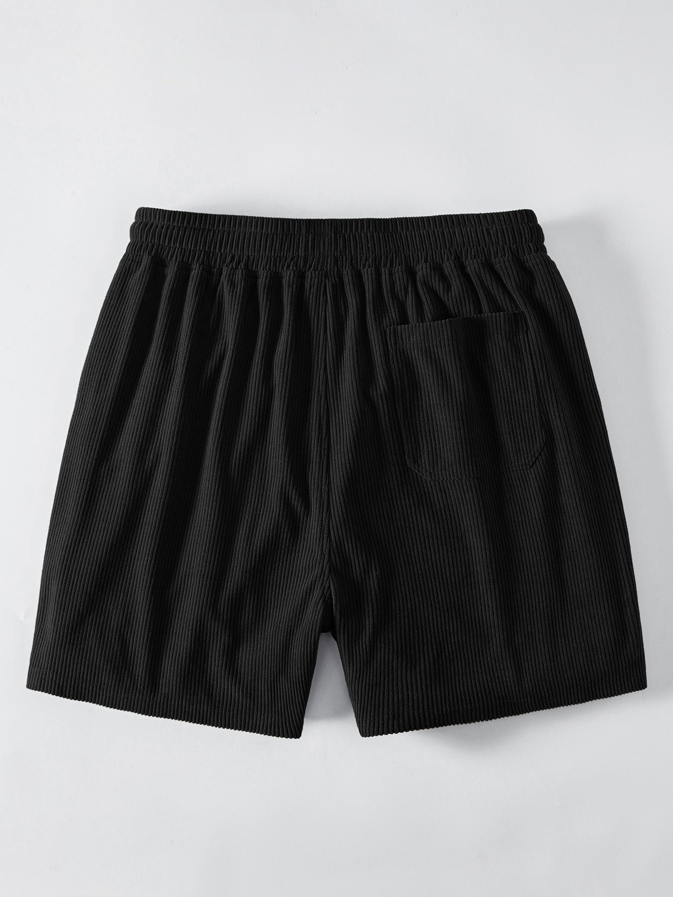Los Angeles Print Contrast Ringer T-Shirt & 5" Drawstring Corduroy Shorts