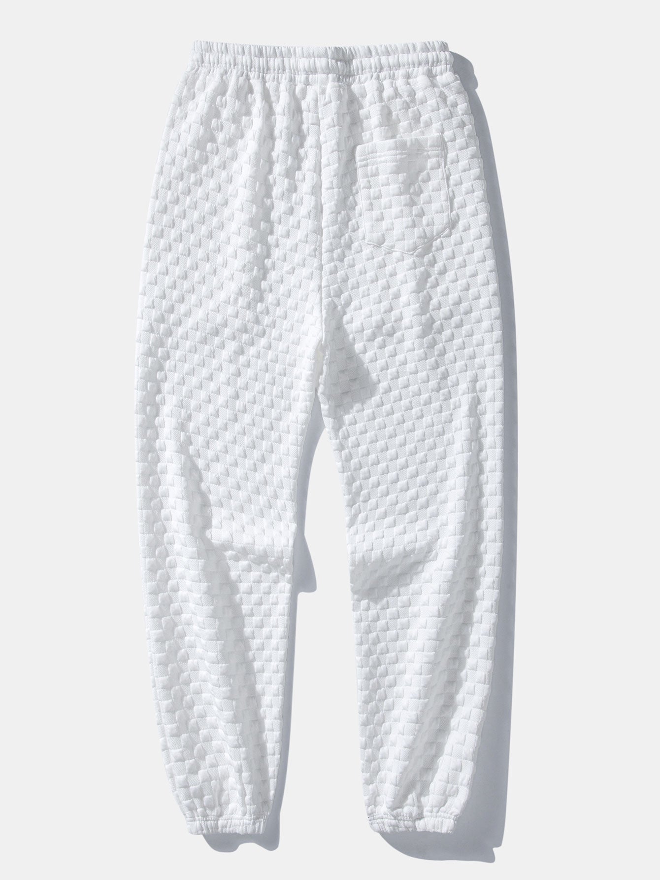 Checkerboard Jacquard Quarter Zip Sweatshirt & Jogger Pants