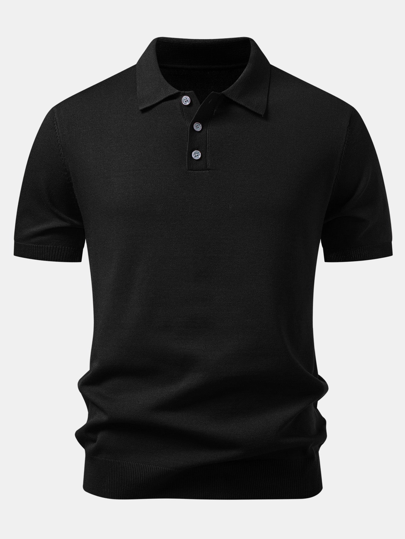 Basic Knit Polo & Knit Shorts