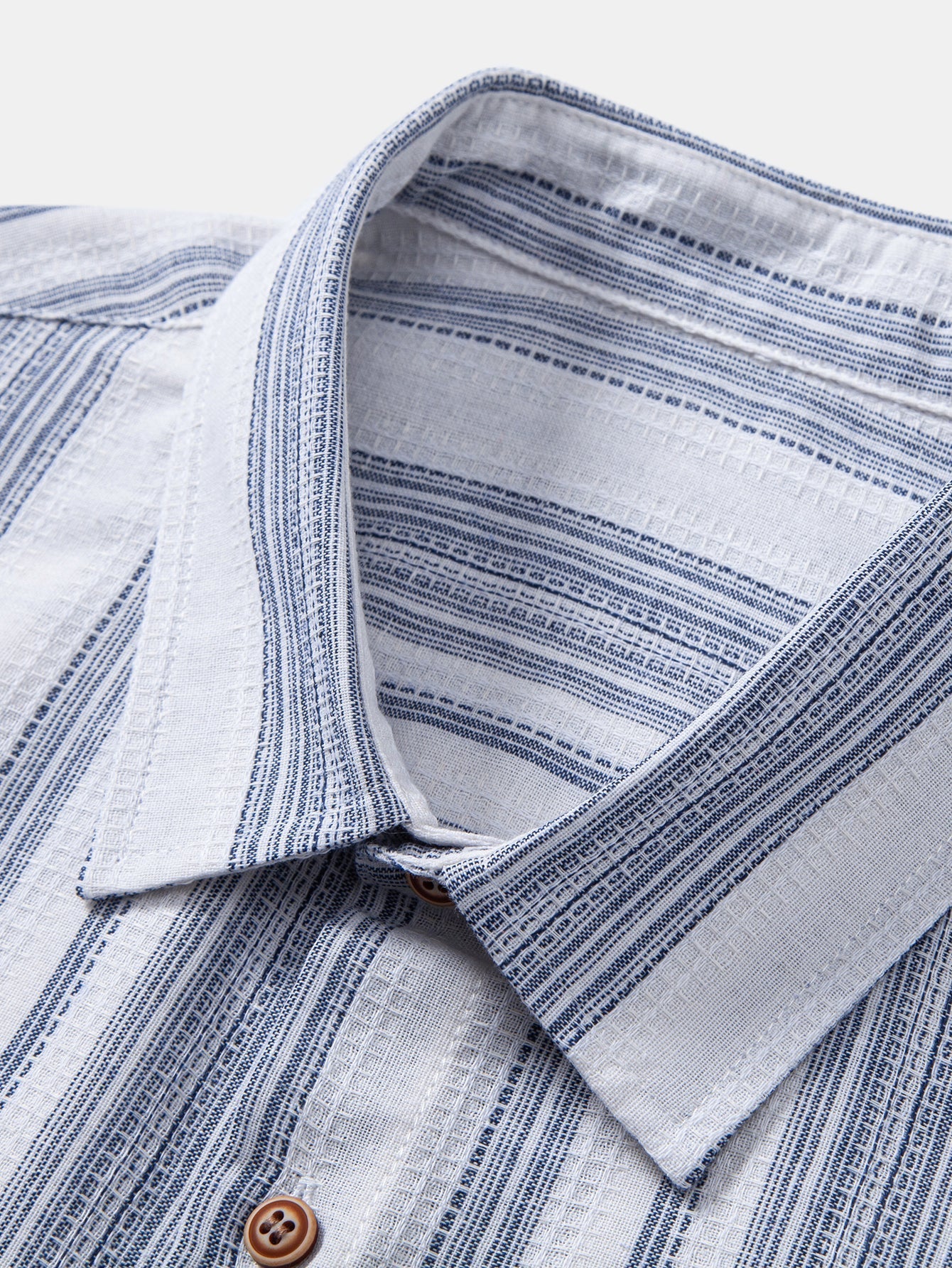 Stripe Linen Look Button Up Shirt & Linen Look Stripe Straight Leg Pants