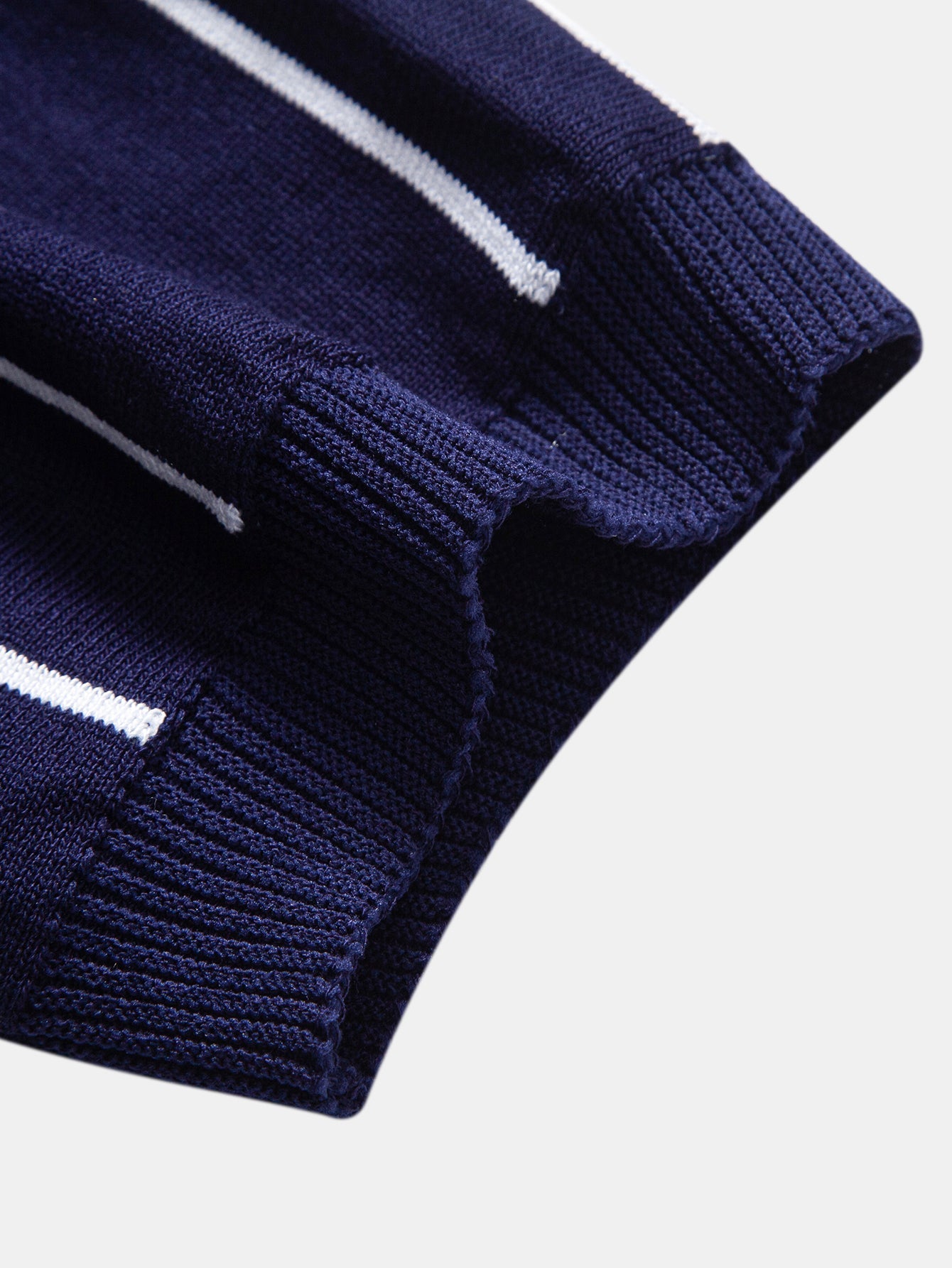 Stripe Button Up Knit Shirt & Straight Leg Ribbed Pants