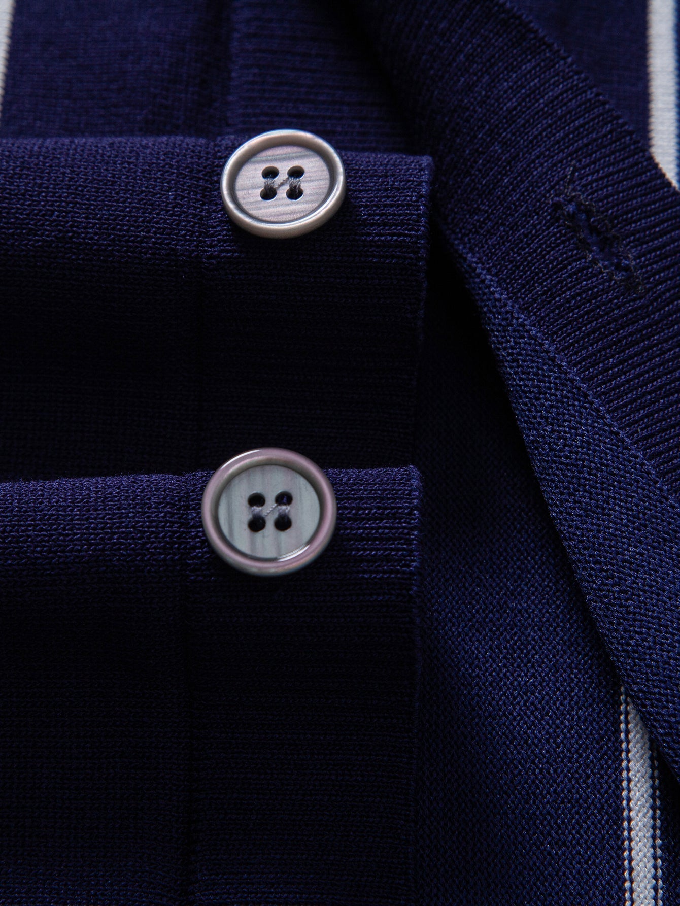 Stripe Button Up Knit Shirt & Slim Fit Tapered Trousers