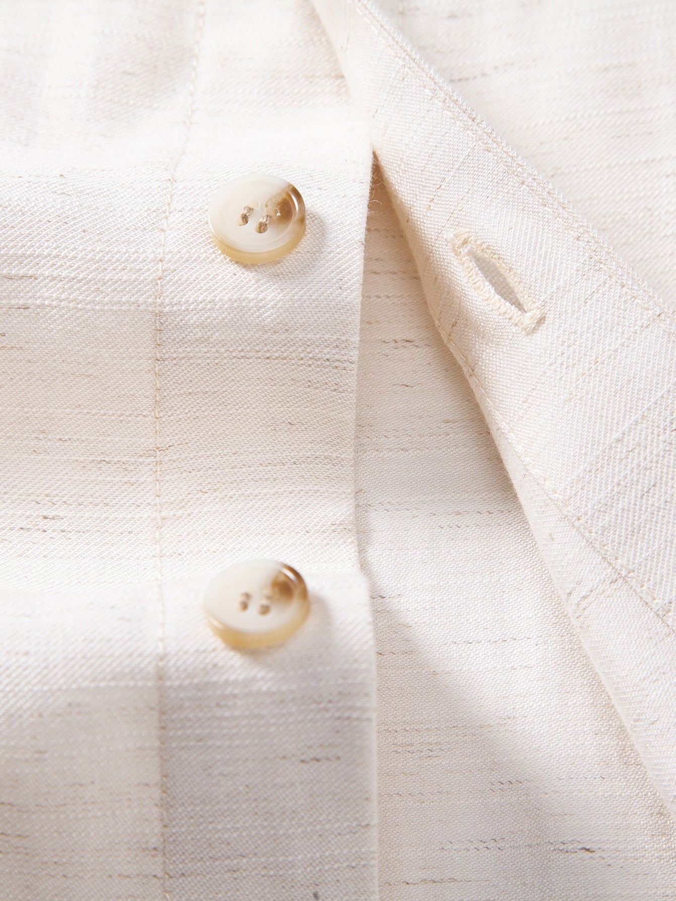 Linen Rayon Blend Button Up Shirt & Crinkle Textured Straight Leg Pants