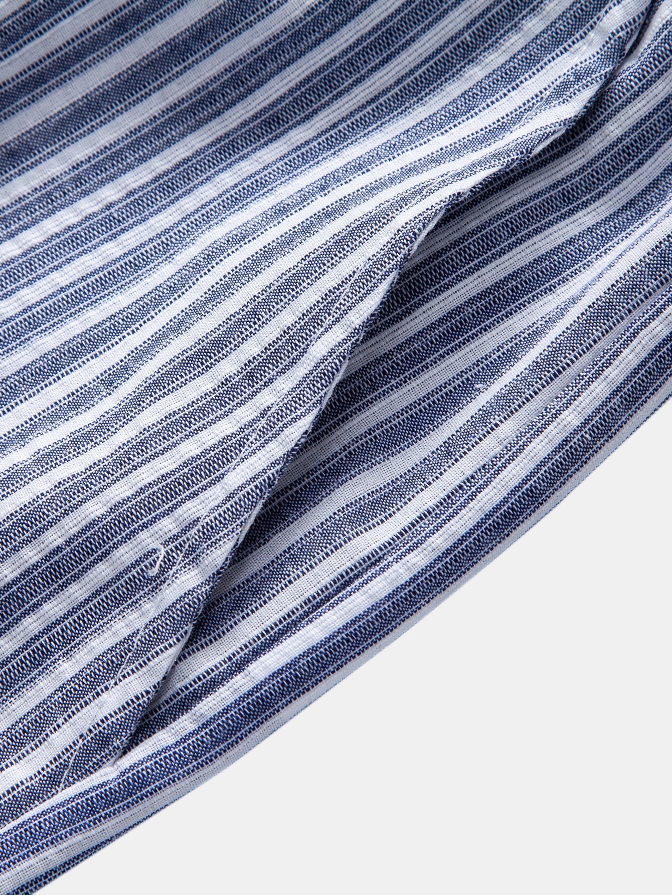 Stripe Linen Look Button Up Shirt & Linen Look Stripe Straight Leg Pants