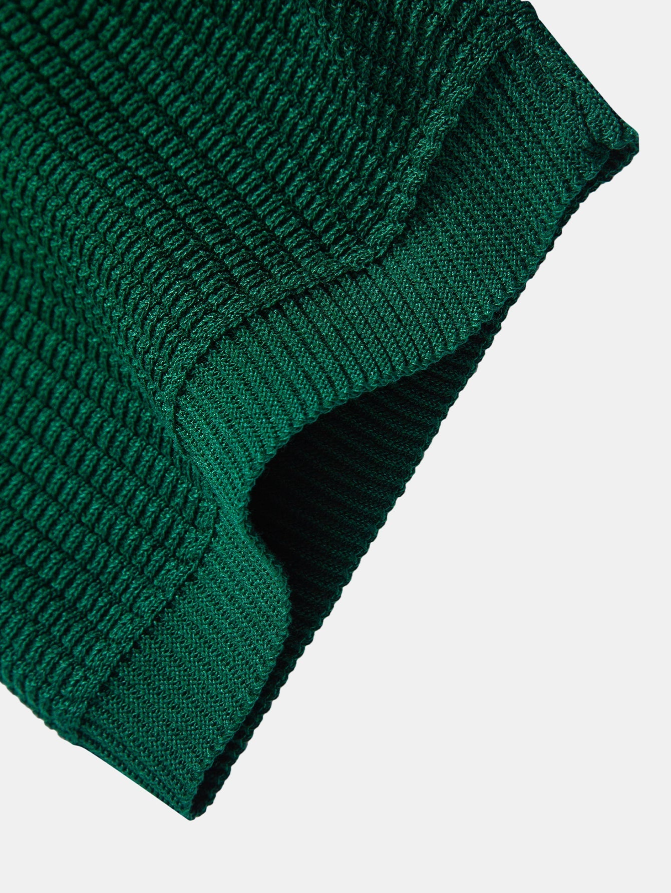 Stripe Johnny Collar Knit Polo & Straight Leg Ribbed Pants