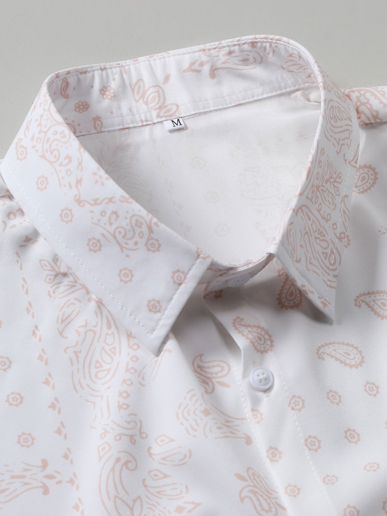 Paisley Print Button Up Shirt & Swim Shorts