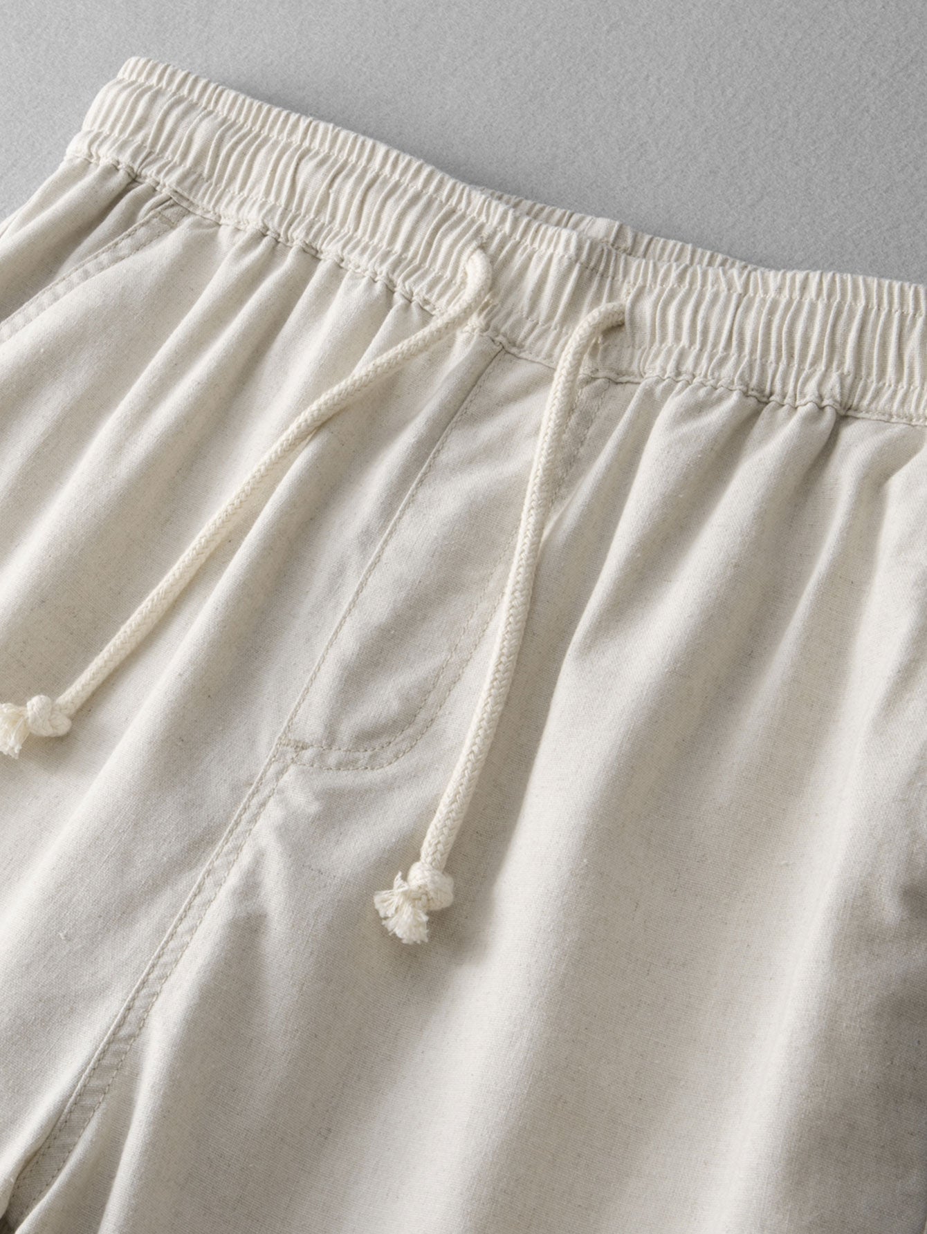 Textured Striped Button Up Shirt & Straight Leg Linen Pants