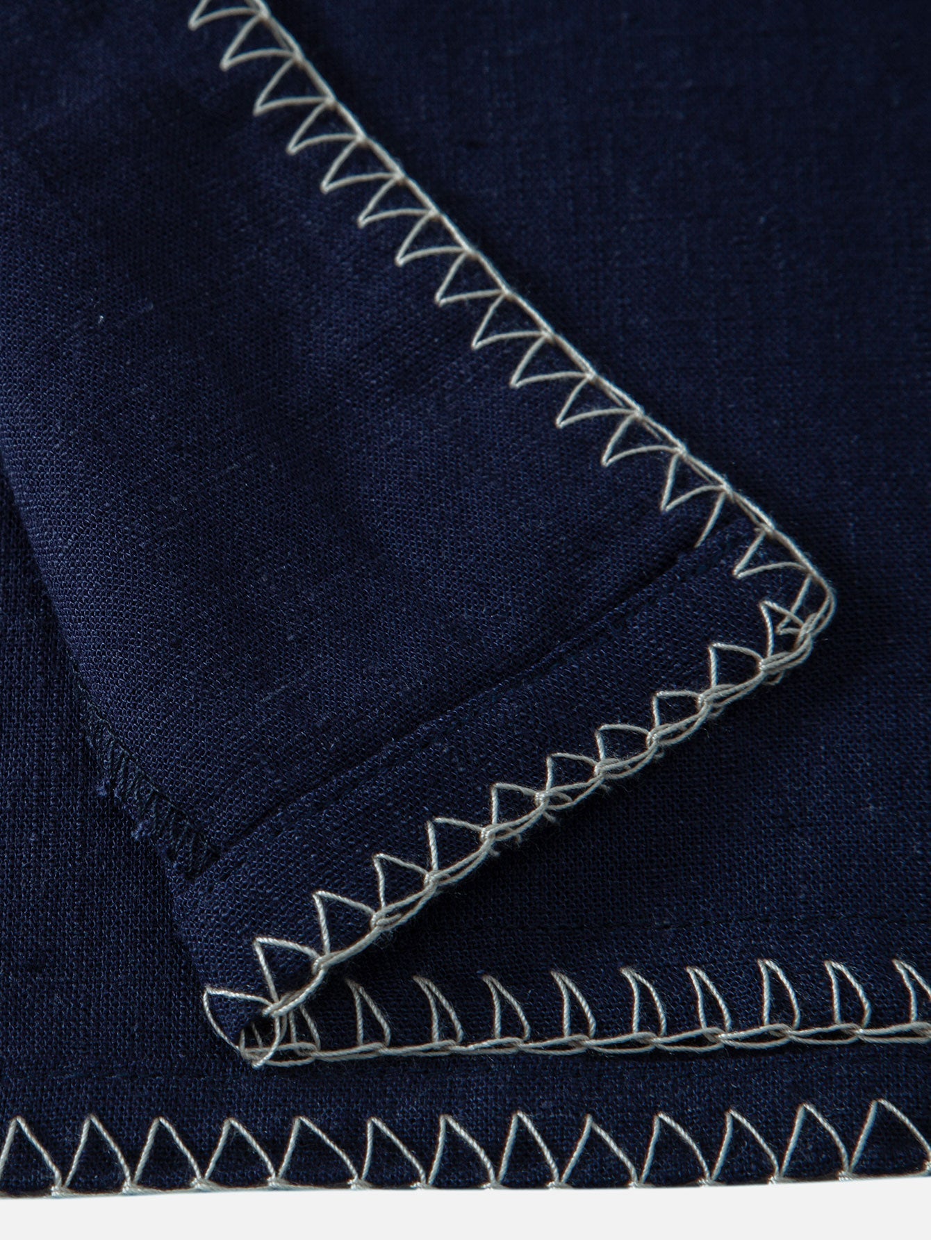 Contrast Stitching Linen Rayon Blend Cuban Shirt & Crinkle Textured Straight Leg Pants