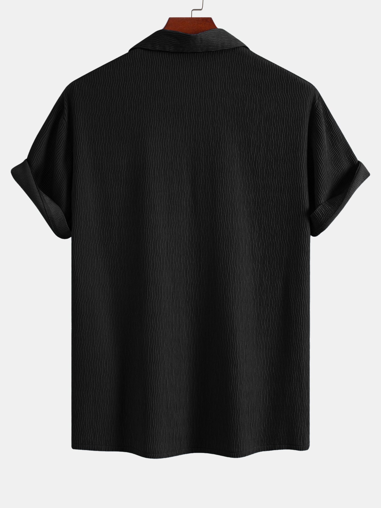 Textured Seersucker Short Sleeve Shirt & Drawstring 6“ Shorts Set