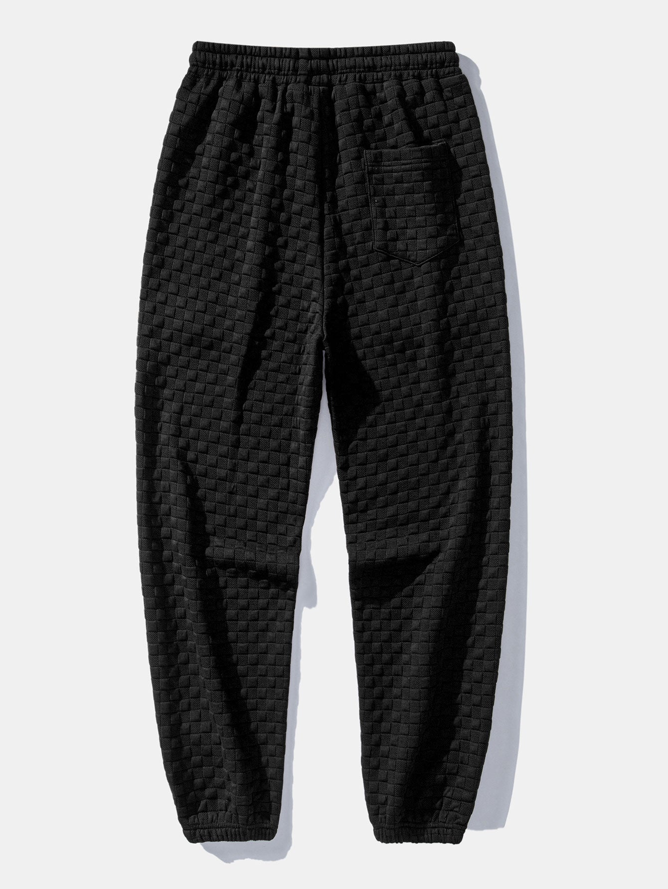 Checkerboard Jacquard Quarter Zip Sweatshirt & Jogger Pants