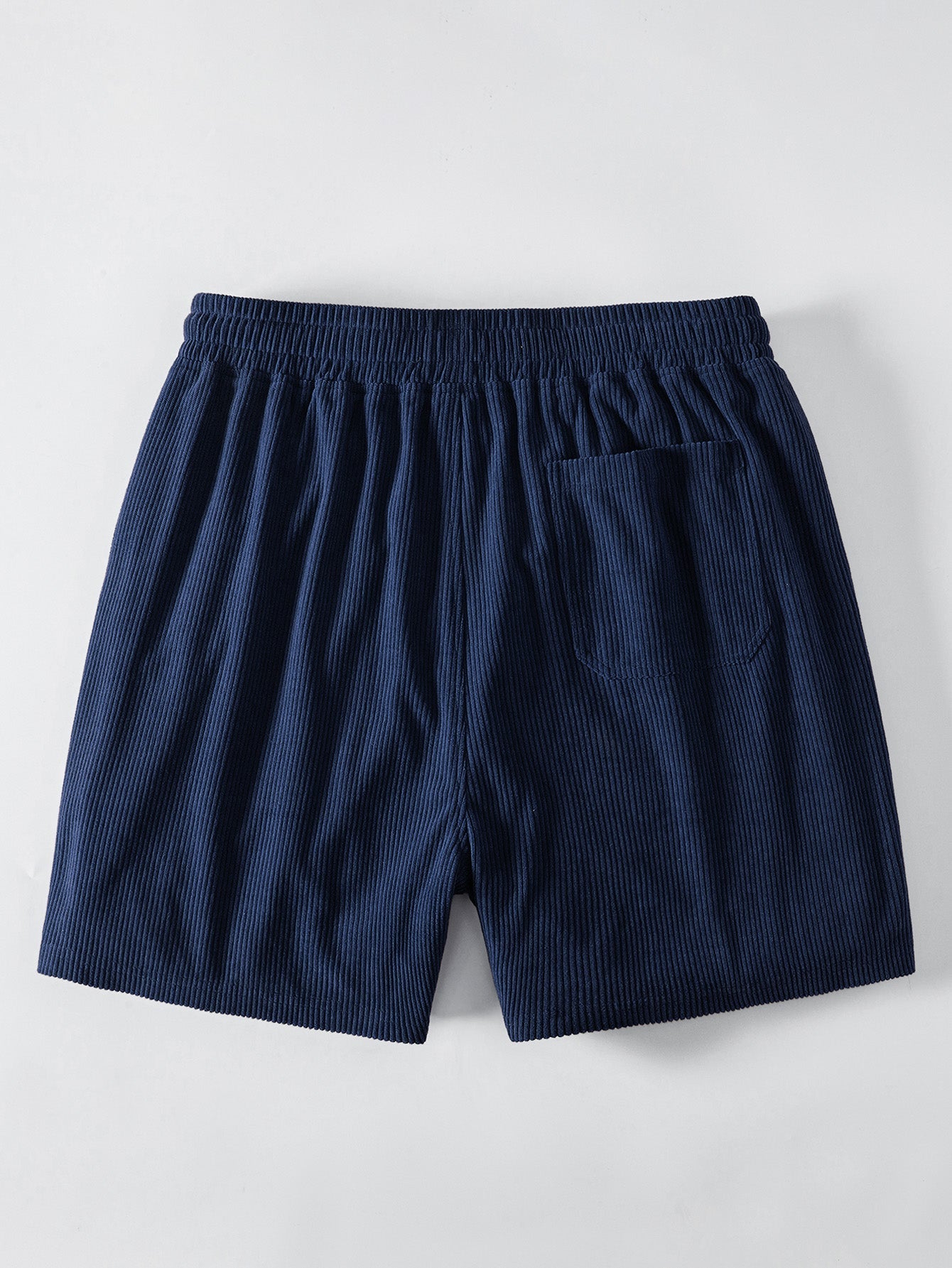 Los Angeles Print Contrast Ringer T-Shirt & 5" Drawstring  Corduroy Shorts