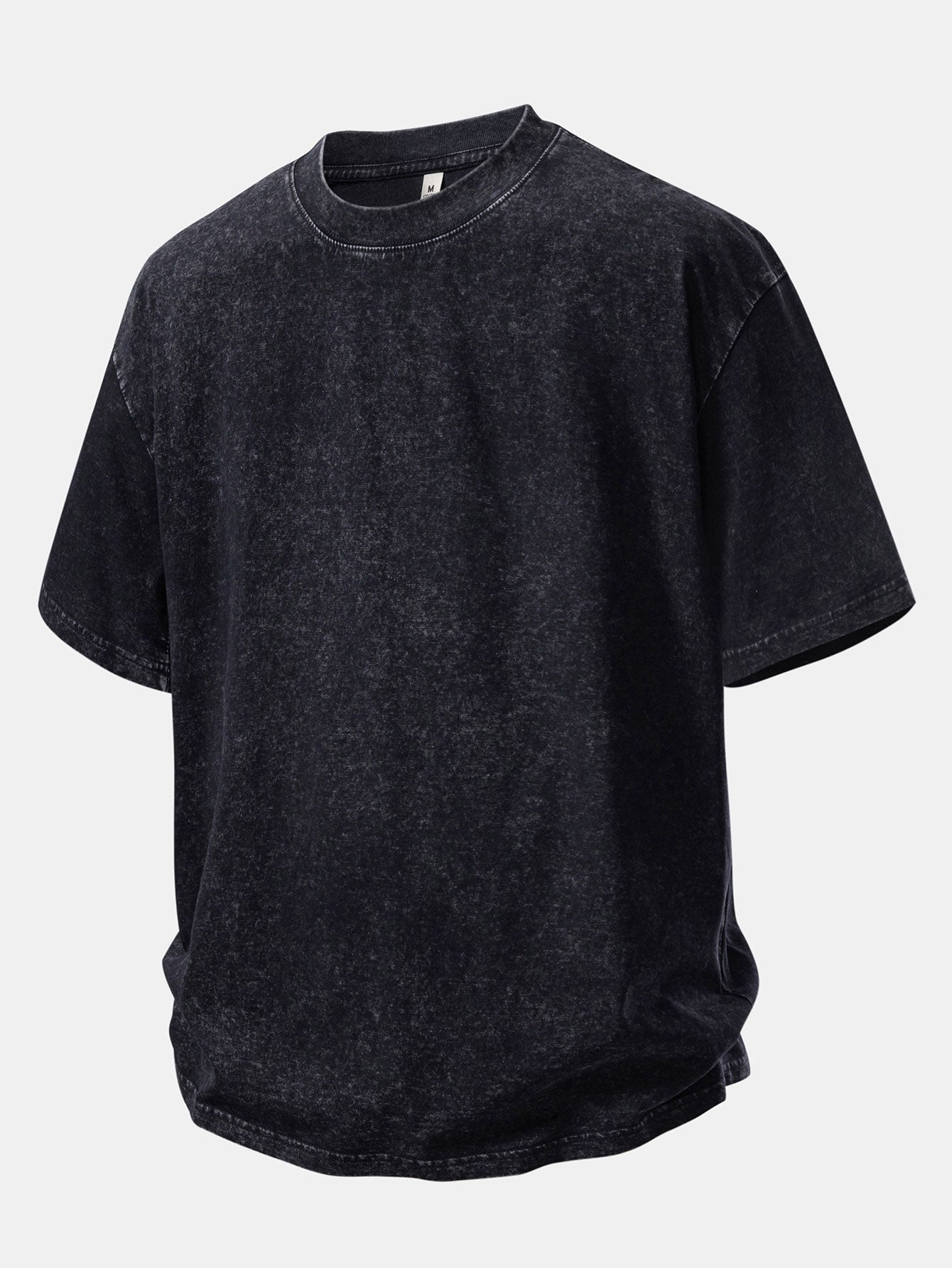 Washed Distressed Drop Shoulder Oversize T-Shirt & Drawstring Shorts
