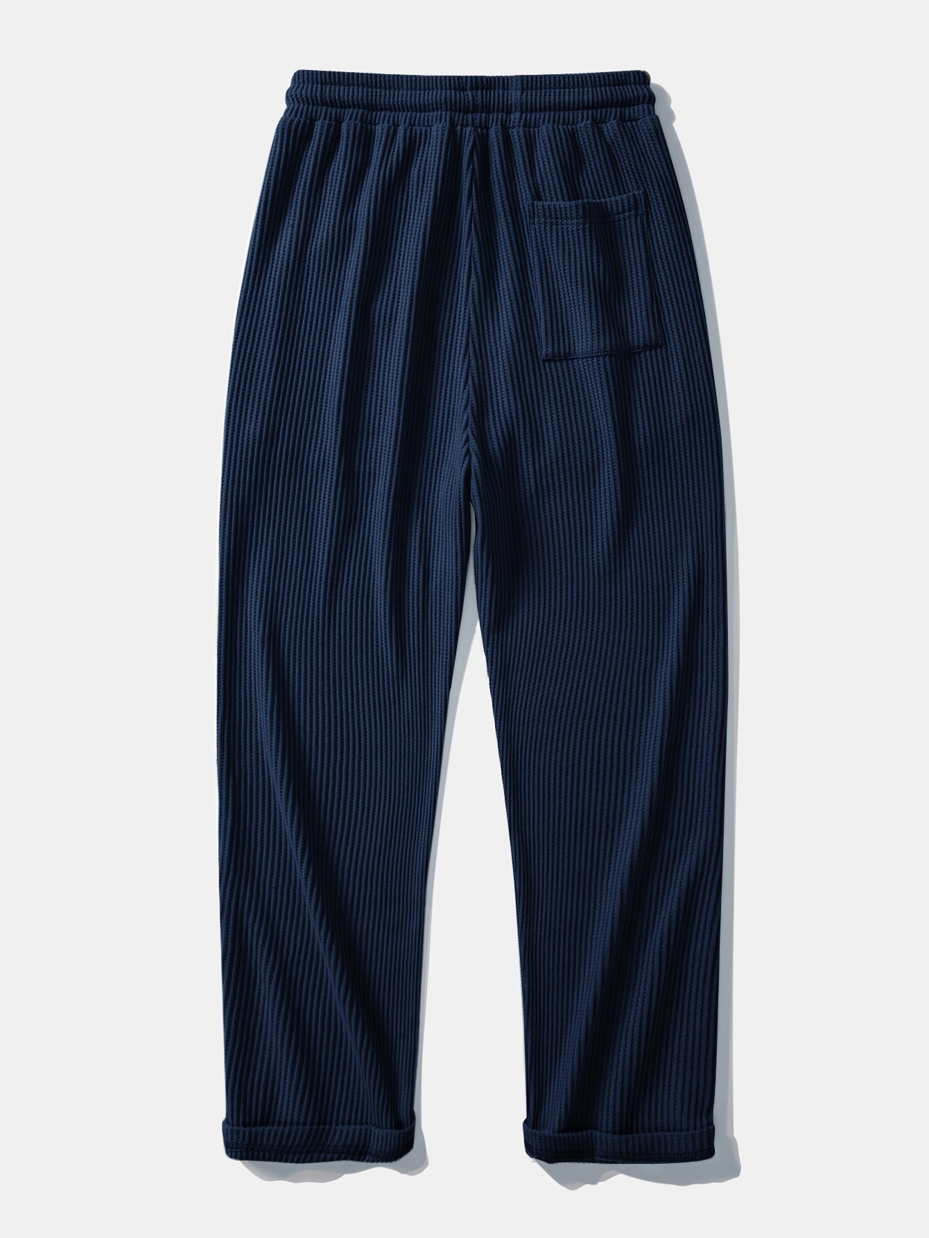 Relax Fit Waffle 2 In 1 Notched Collar T-Shirt & Drawstring Knitted Waffle Pants