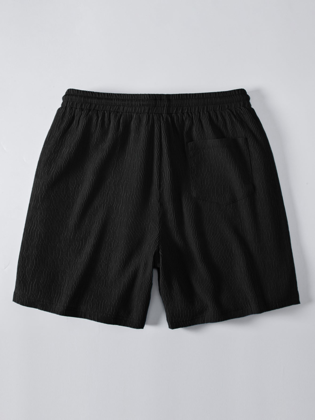Textured Seersucker Short Sleeve Shirt & Drawstring 6“ Shorts Set