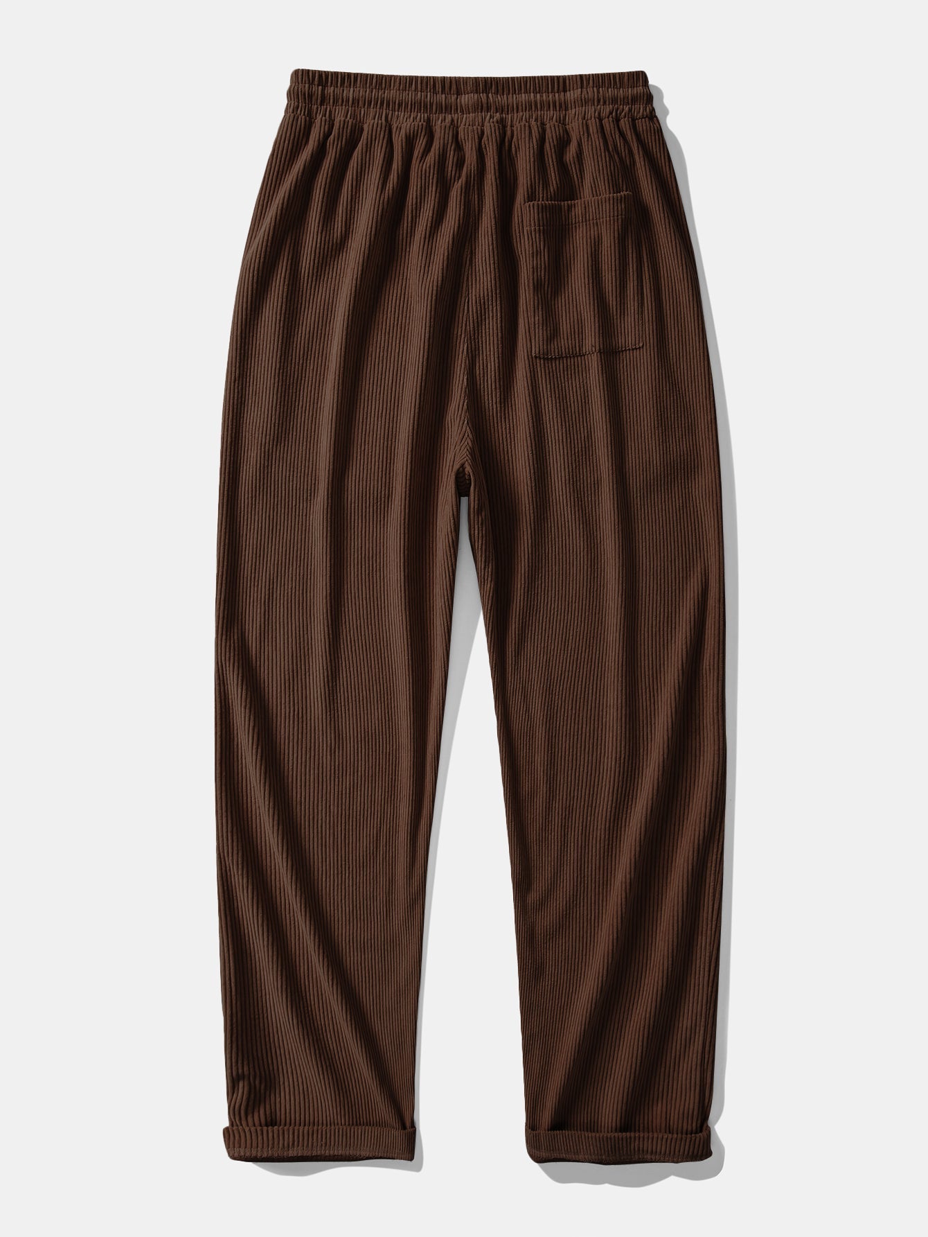Relax Fit Quarter Zip Ethnic Geometric Patchwork Teddy Sweatshirt & Straight Leg Corduroy Pants