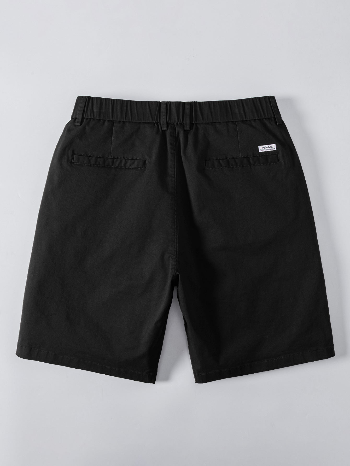 Texture Contrast Knitted V Neck Polo Shirt & Elastic Waist Chino Shorts