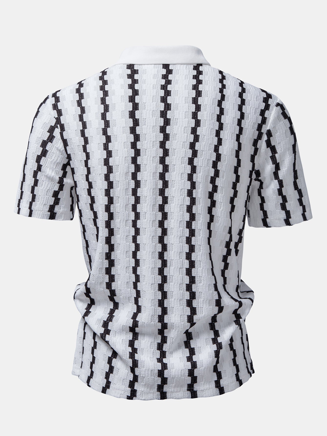 Plaid Jacquard Button Up Shirt & Straight Leg Linen Pants
