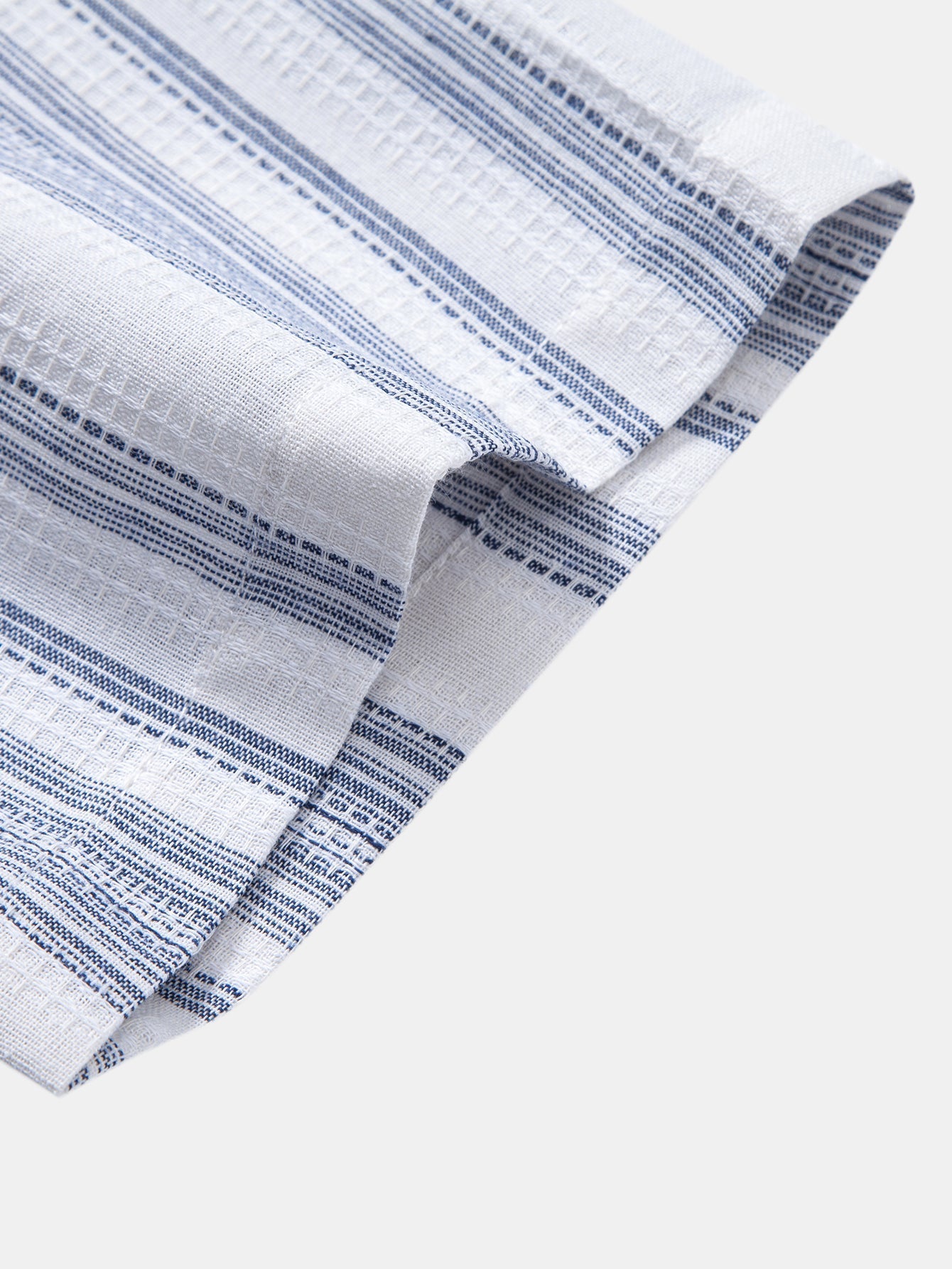 Stripe Linen Look Button Up Shirt & Linen Look Stripe Straight Leg Pants