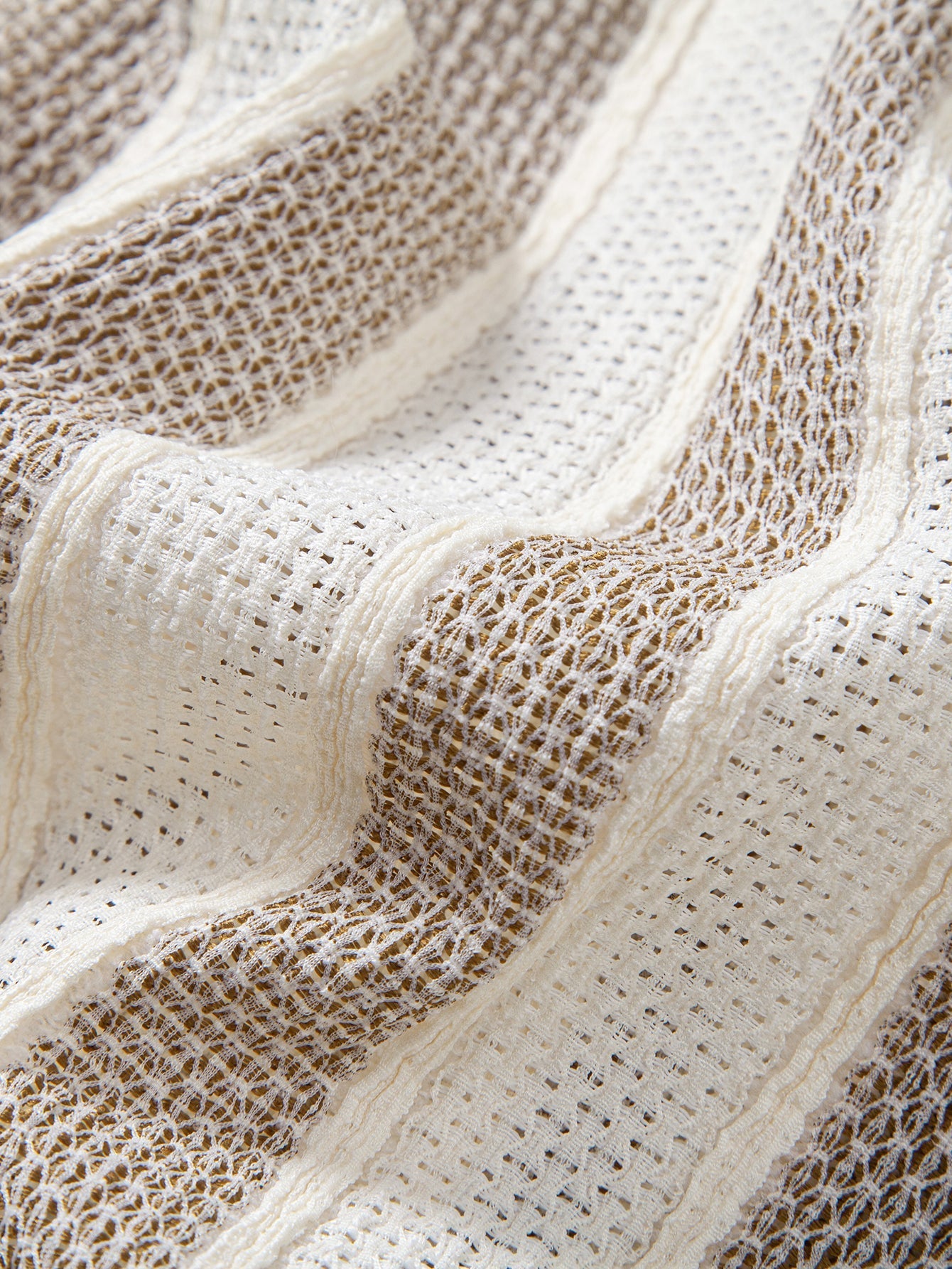 Textured Striped Button Up Shirt & Crinkle Textured Drawstring 5" Shorts