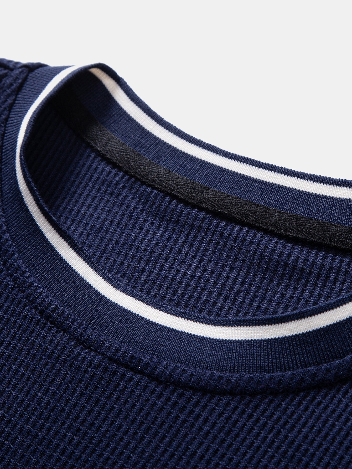 Contrast Trim Waffle Ringer T-Shirt & Slim Fit Tapered Trousers