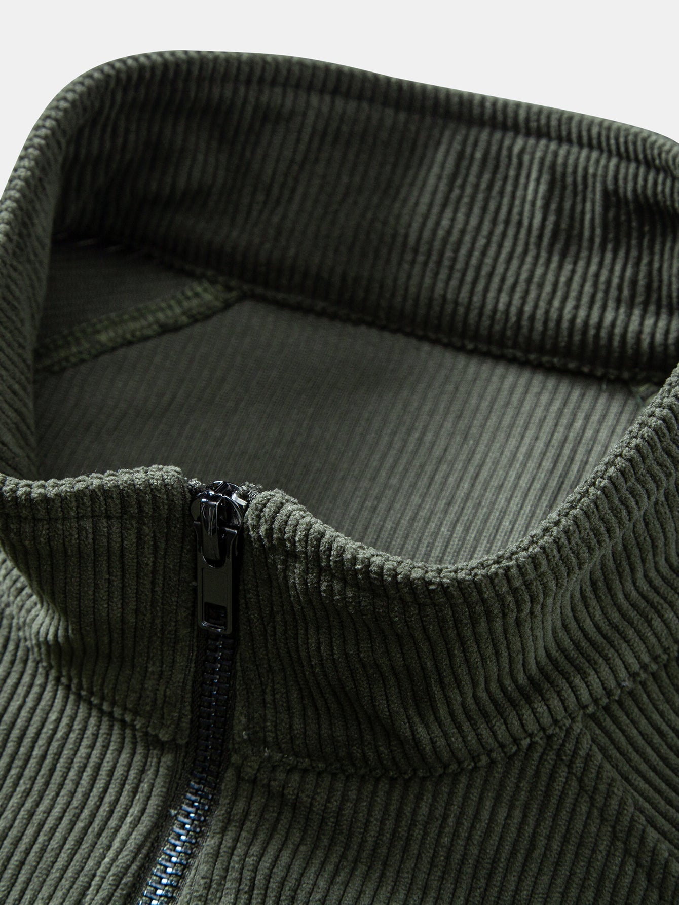 Quarter Zip Corduroy Raglan Sleeve Sweatshirt & Straight Leg Corduroy Pants