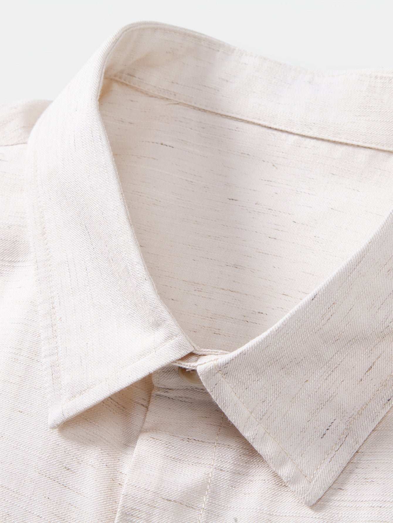 Linen Rayon Blend Button Up Shirt & Crinkle Textured Straight Leg Pants