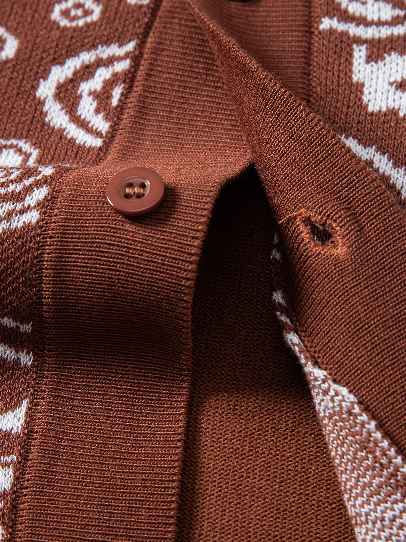 Paisley Button Up Knit Shirt & Knit Shorts