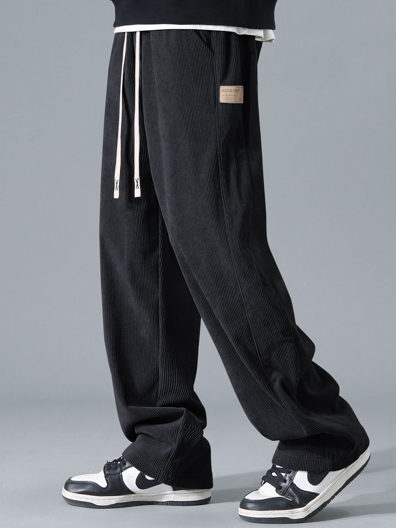 Quarter Zip Corduroy Raglan Sleeve Sweatshirt & Straight Leg Corduroy Pants